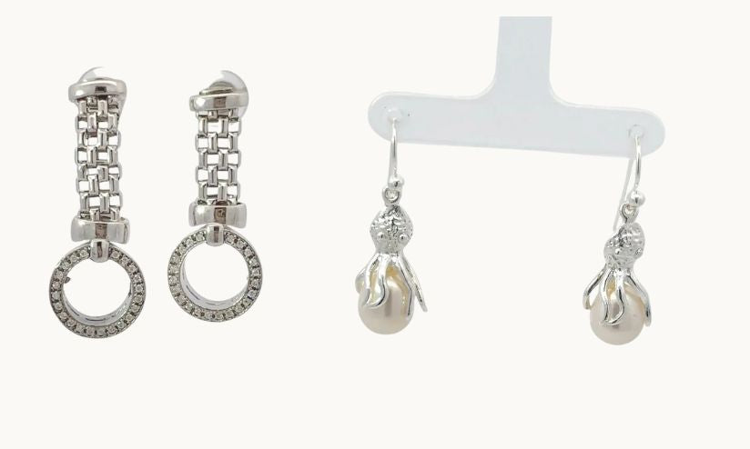 Timeless Beauty Redefined with Silver Tops and Silver Tops Earrings from Puneet Gems