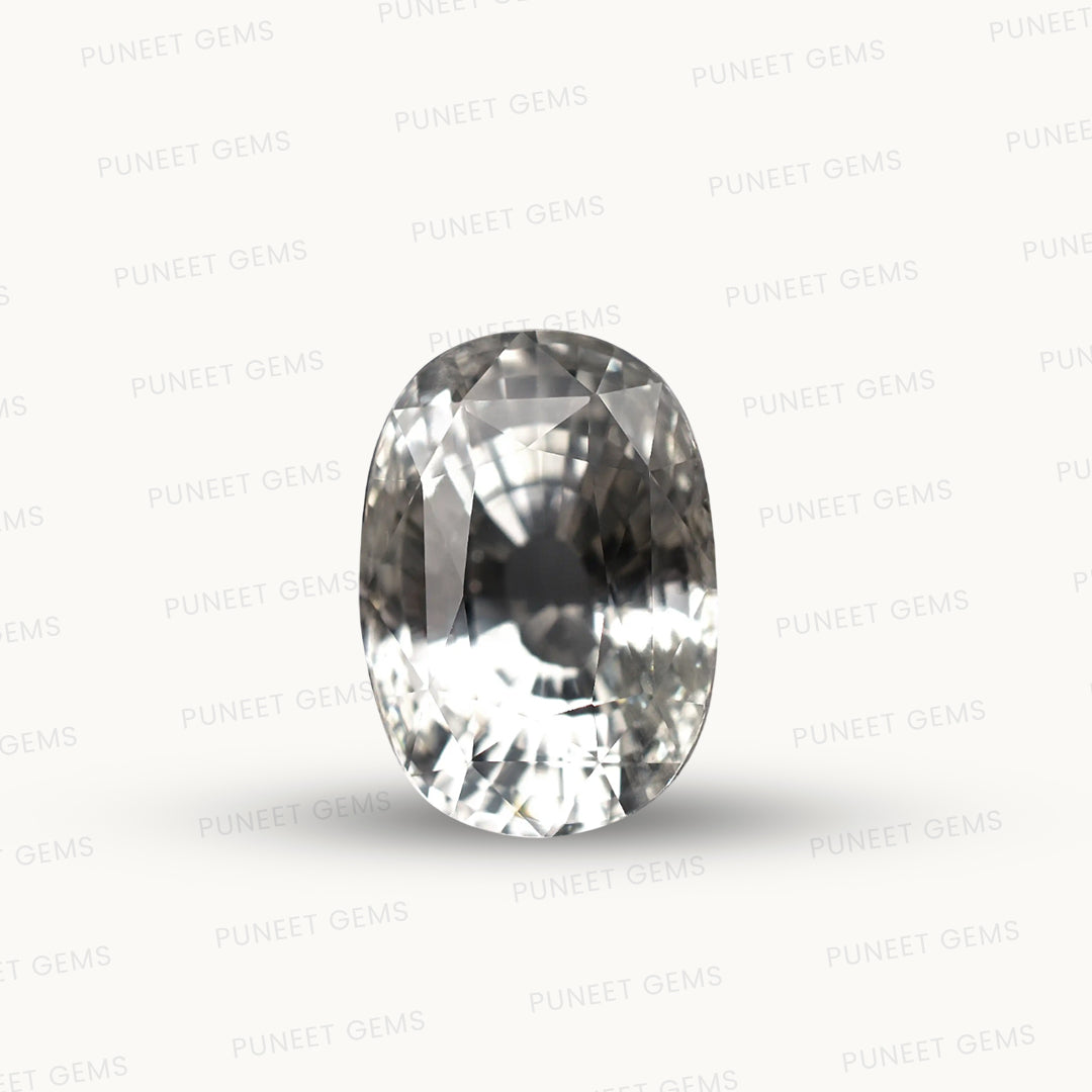 Natural White Sapphire Gemstone Online – Certified, Untreated & Ethically Sourced 12.36 CT