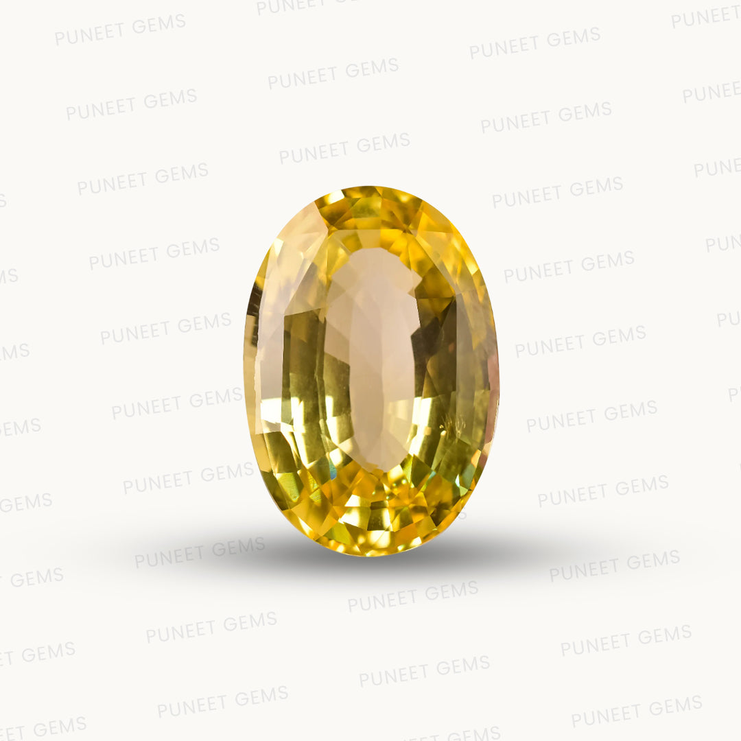 Natural Yellow Sapphire (Pukhraj) – Prosperity, Wisdom & Jupiter’s Blessing 19.47 CT