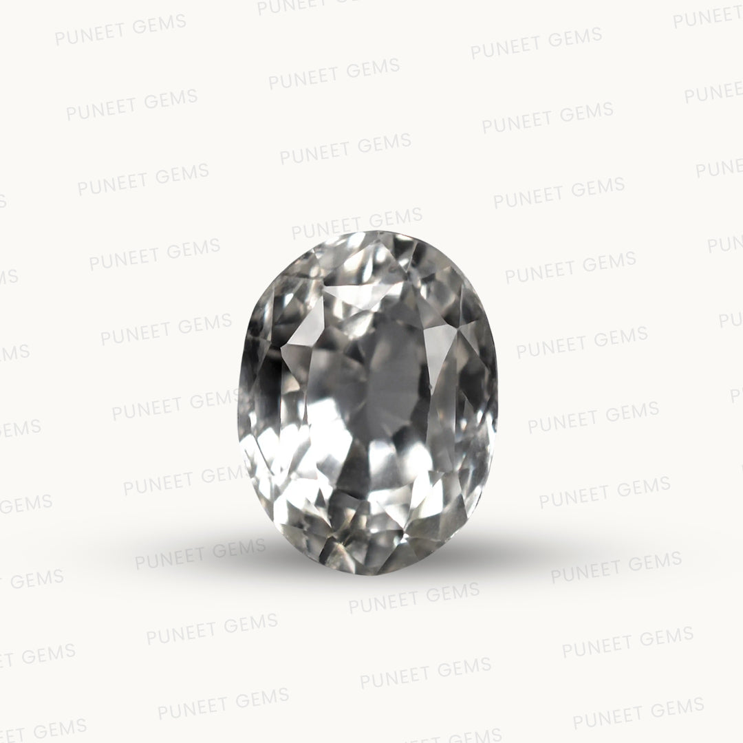 Natural(H) White Sapphire Gemstone Online – Certified & Ethically Sourced 2.46 CT