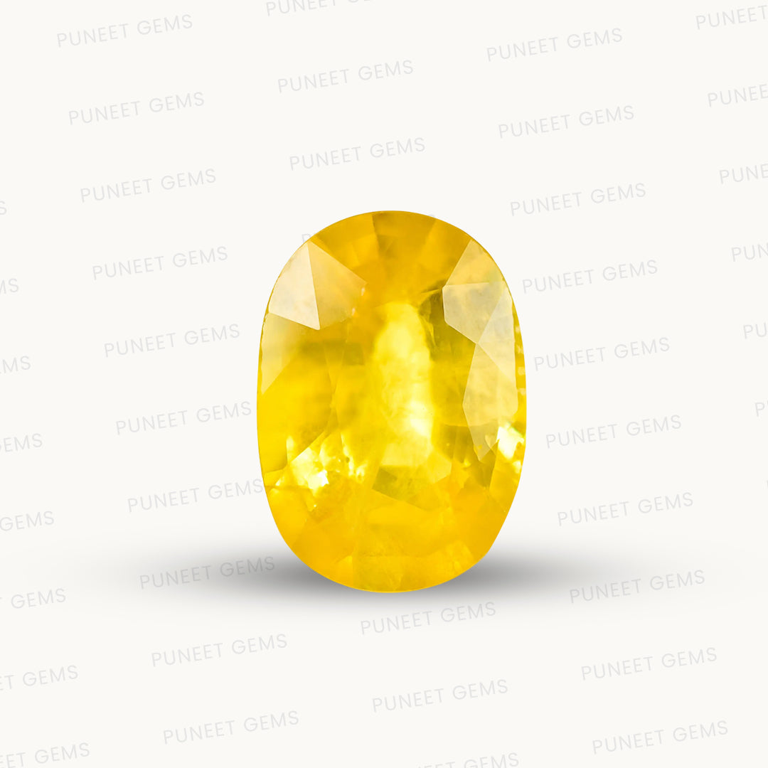 Natural Yellow Sapphire (Thailand) – Prosperity, Wisdom & Jupiter’s Blessing 3.83 CT