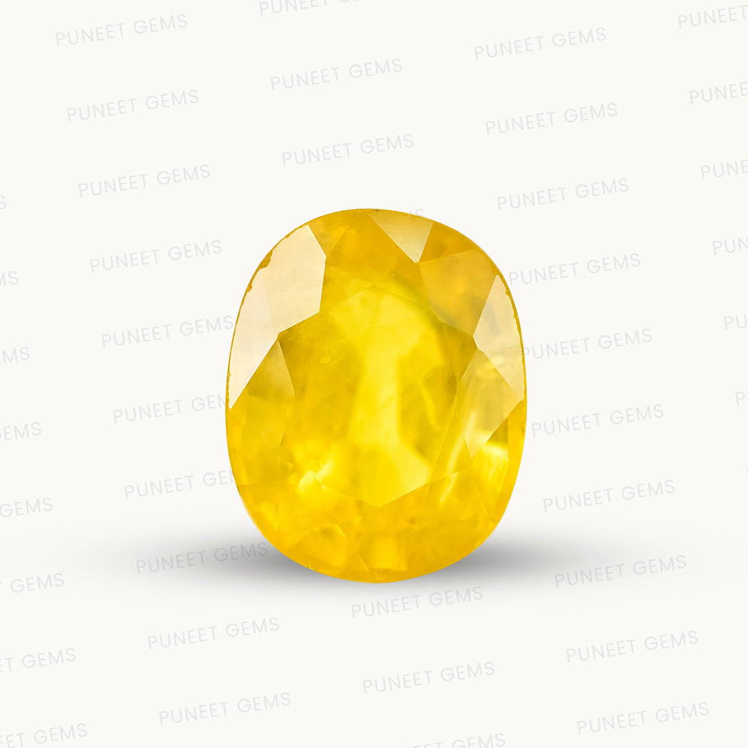 Natural Yellow Sapphire (Thailand) – Prosperity, Wisdom & Jupiter’s Blessing 4.98 CT