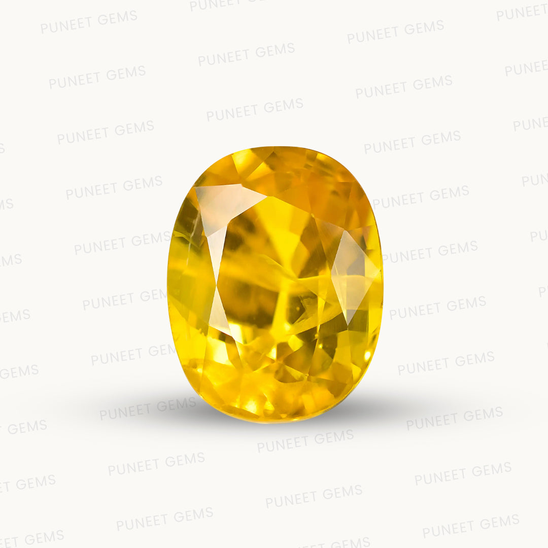 Natural Yellow Sapphire (Thailand) – Prosperity, Wisdom & Jupiter’s Blessing 5.34 CT