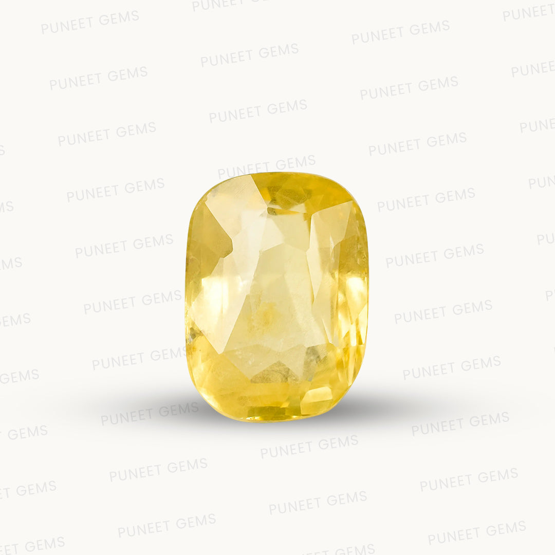 Natural Yellow Sapphire (Pukhraj) – Prosperity, Wisdom & Jupiter’s Blessing 5.38 CT