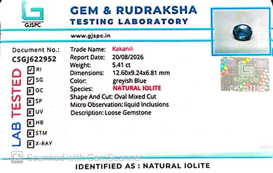 Iolite Stone – Natural Gemstone for Clarity, Confidence & Inner Balance | 5.41 CT