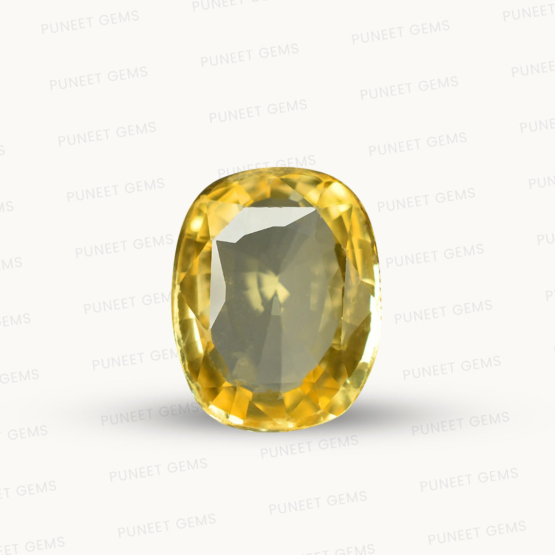 Natural Yellow Sapphire (Pukhraj) – Prosperity, Wisdom & Jupiter’s Blessing 6.08 CT