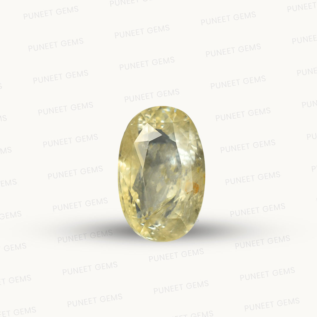 Natural Yellow Sapphire (Pukhraj) – Prosperity, Wisdom & Jupiter’s Blessing 6.14 CT