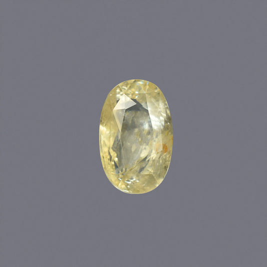 Natural Yellow Sapphire (Pukhraj) – Prosperity, Wisdom & Jupiter’s Blessing 6.14 CT