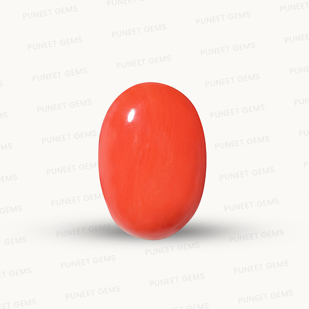 Natural Red Coral (Moonga) – Italy Origin – Certified & Untreated Gemstone for Mars Energy 6.24 CT