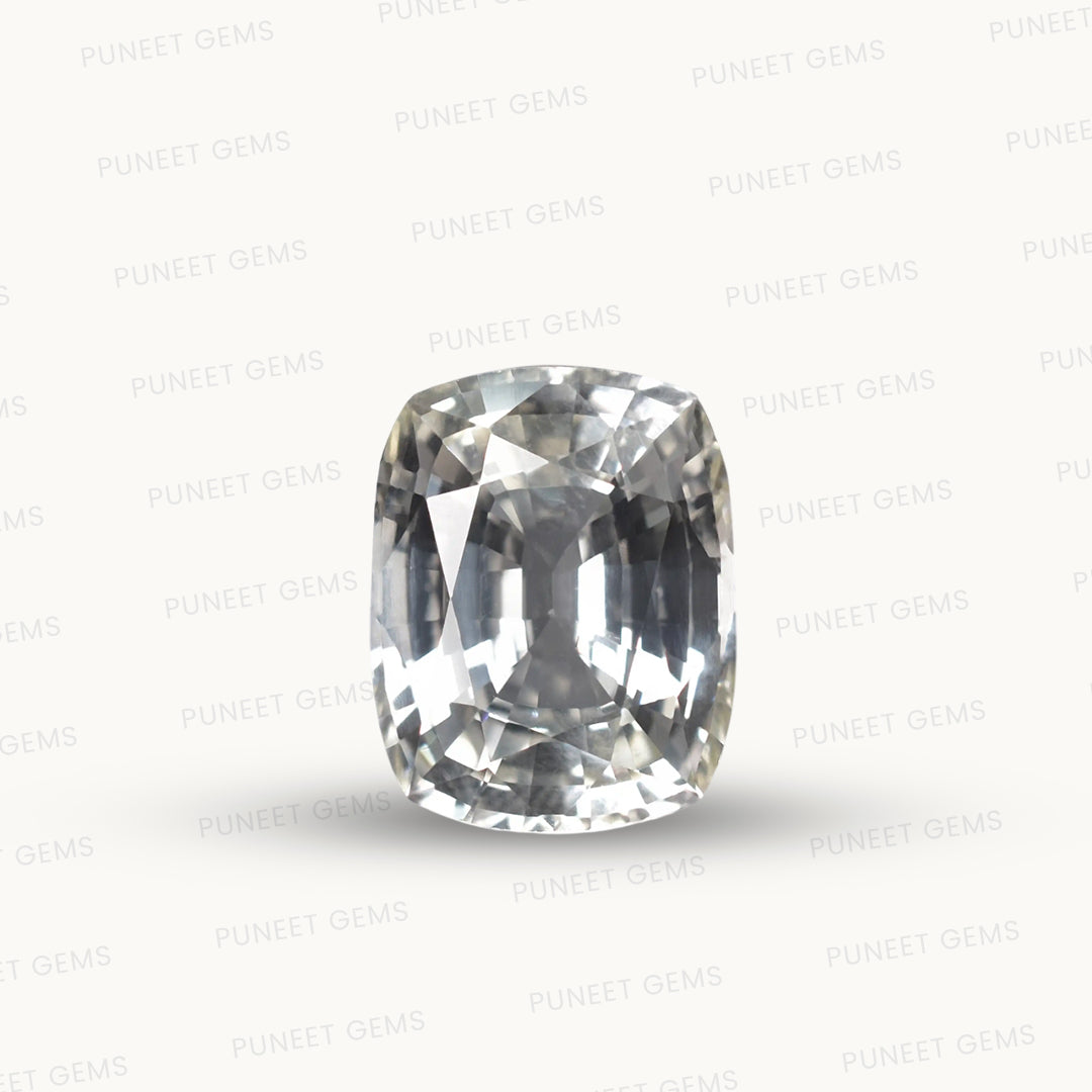 Natural White Sapphire Gemstone Online – Certified, Untreated & Ethically Sourced 6.52 CT