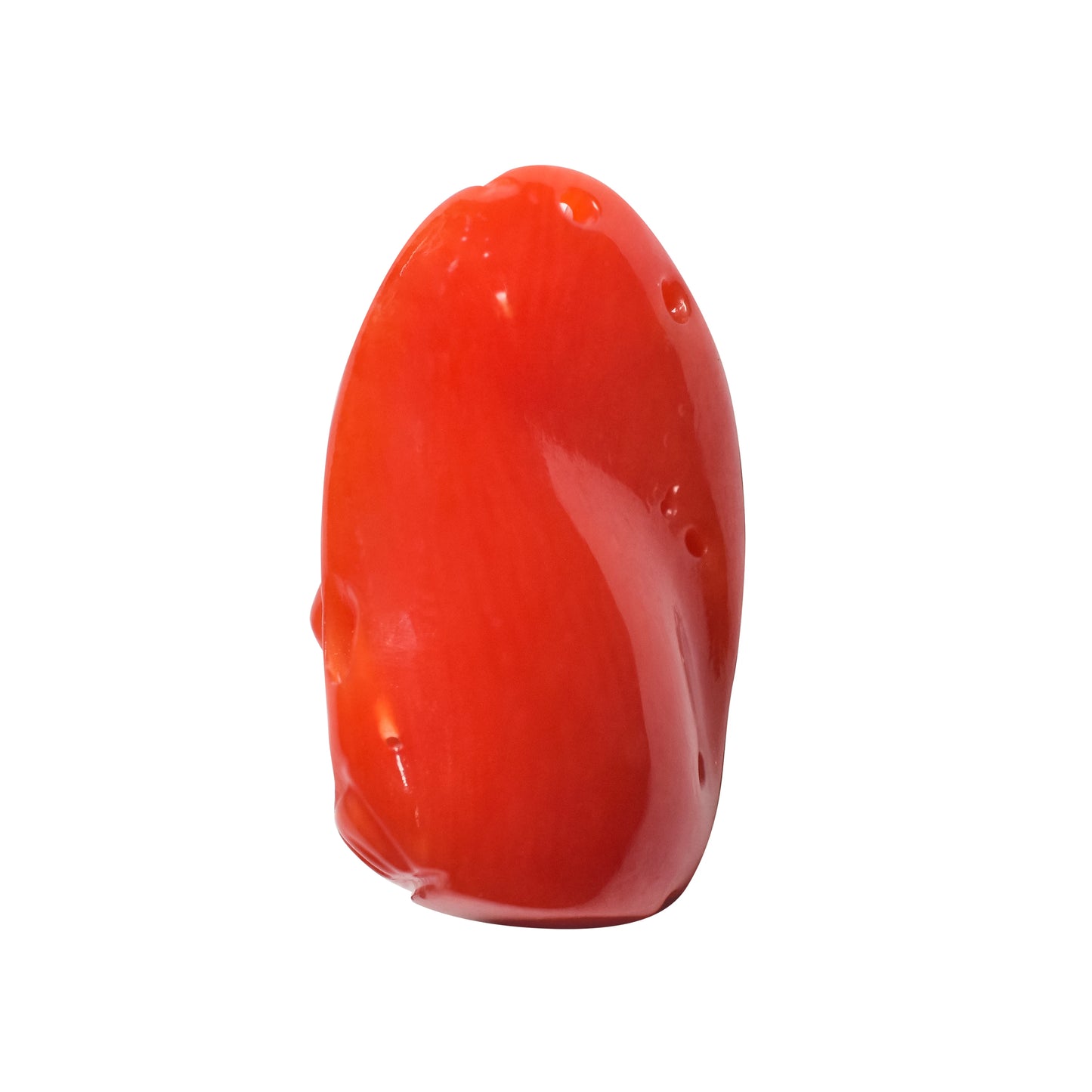Coral Ganesh Gemstone Sculpture – Remover of Obstacles, Bringer of Strength & Success 7.61 CT