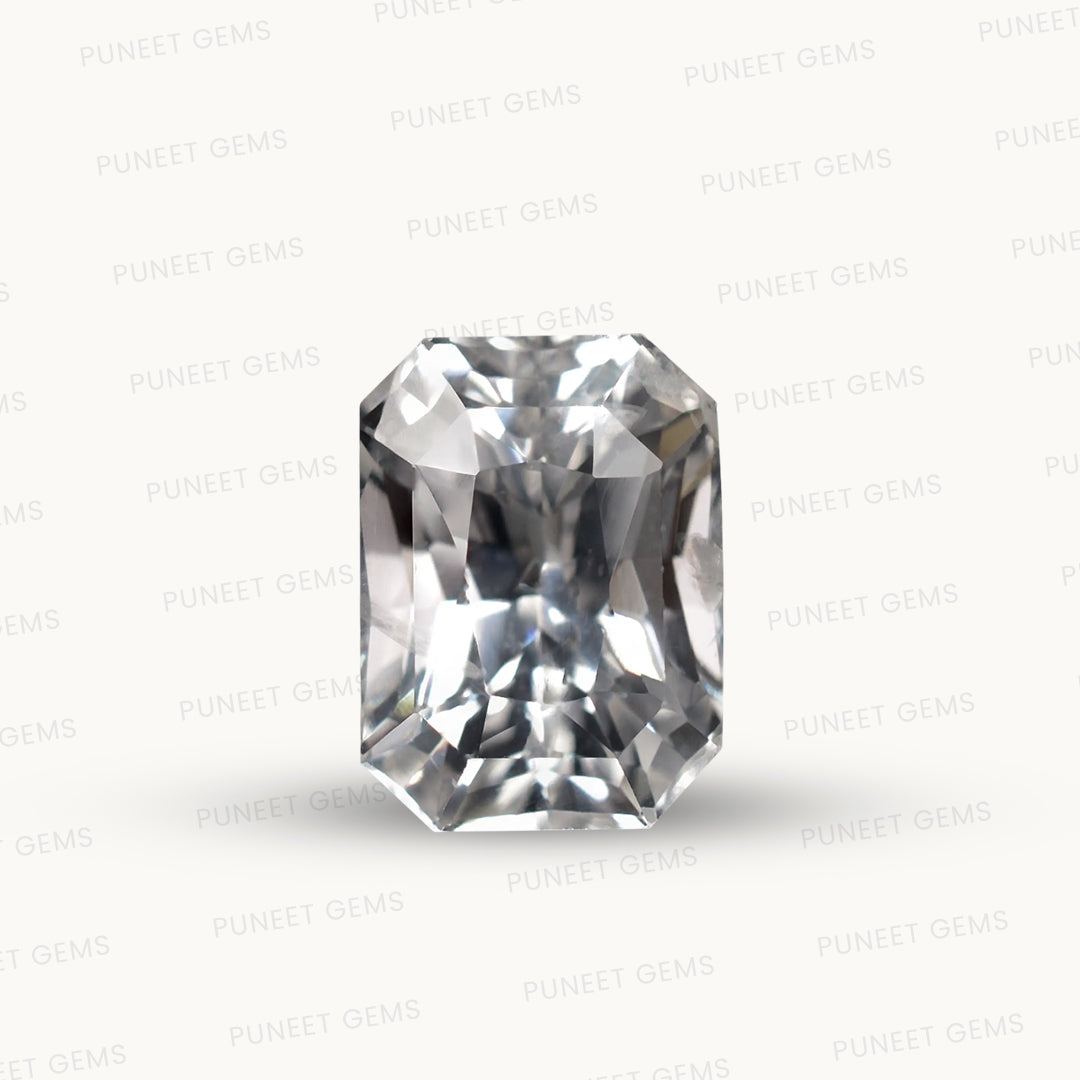 Natural White Sapphire Gemstone Online – Certified, Untreated & Ethically Sourced 7.94 CT