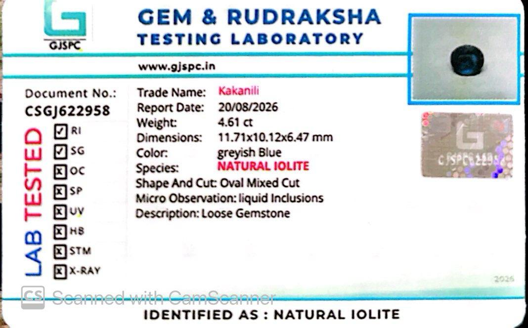 Iolite Stone – Natural Gemstone for Clarity, Confidence & Inner Balance |4.61 CT