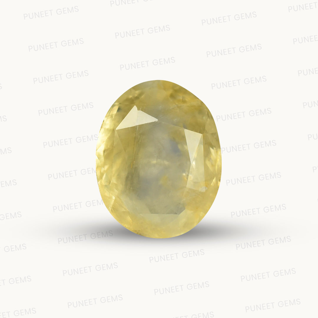 Natural Yellow Sapphire (Pukhraj) – Prosperity, Wisdom & Jupiter’s Blessing 8.09 CT