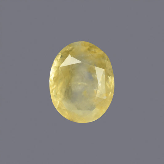 Natural Yellow Sapphire (Pukhraj) – Prosperity, Wisdom & Jupiter’s Blessing 8.09 CT