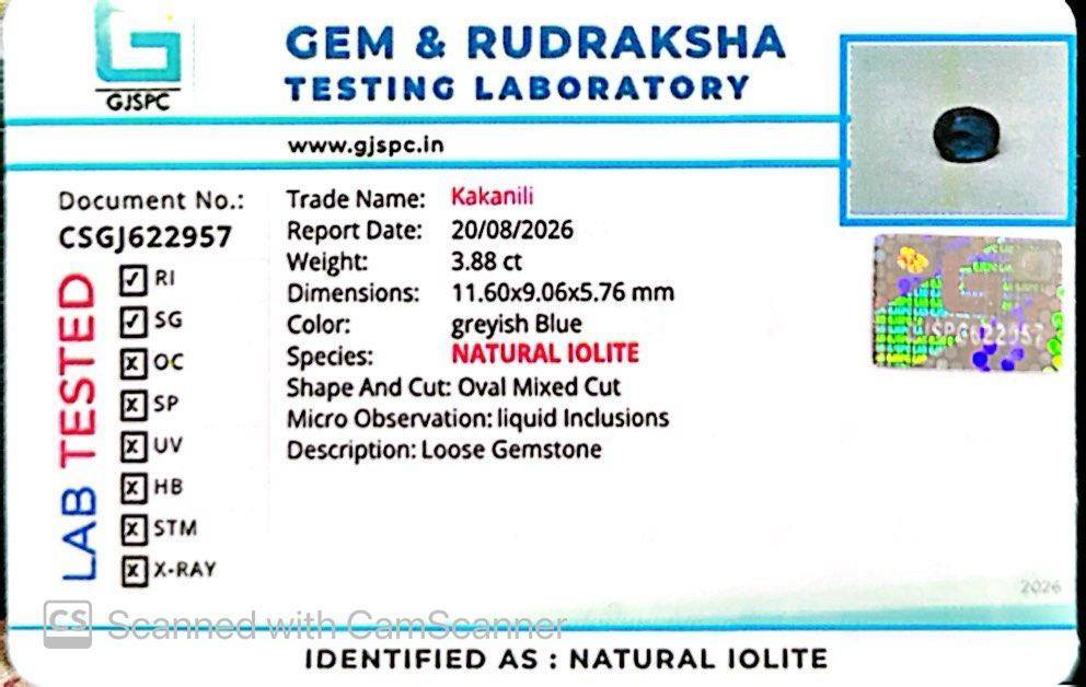 Iolite Stone – Natural Gemstone for Clarity, Confidence & Inner Balance |3.88 CT