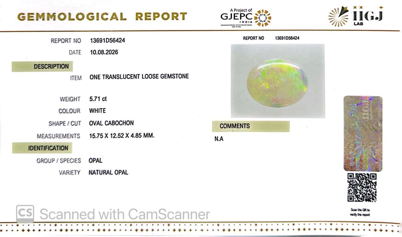 Natural Australian Opal 5.71CT