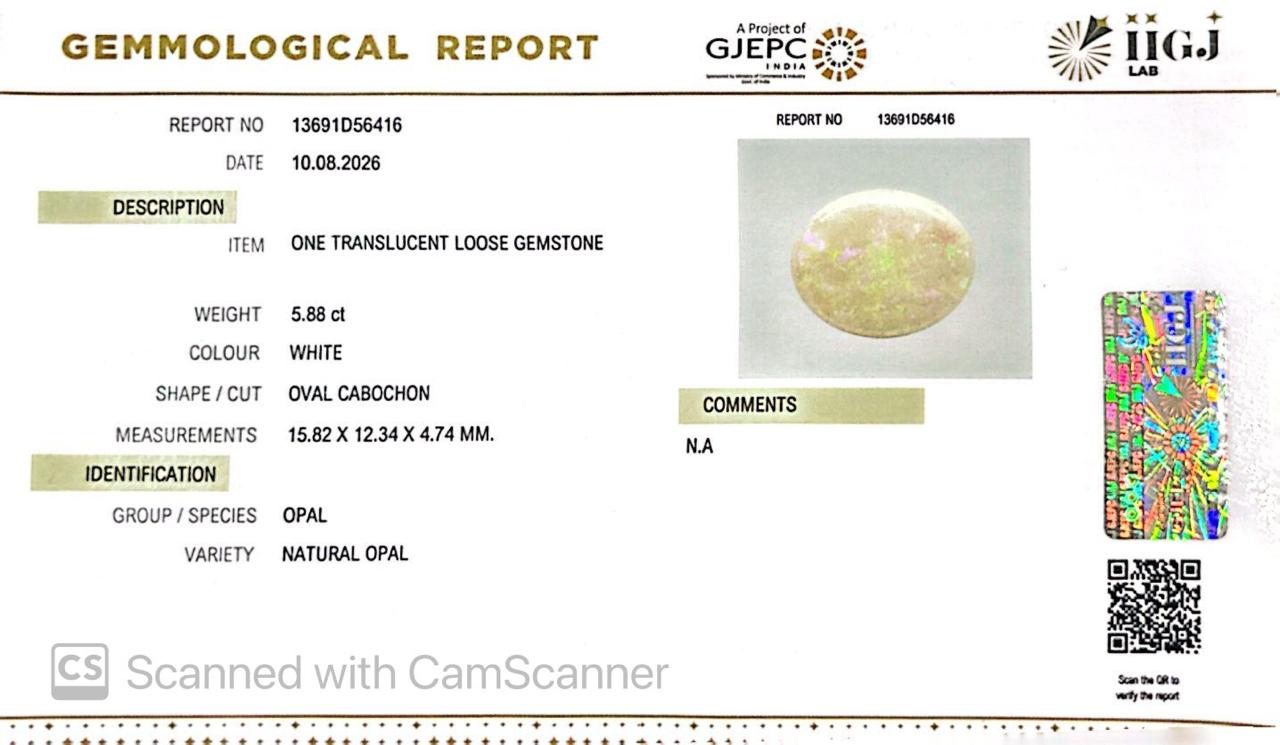 Natural Australian Opal 5.88CT
