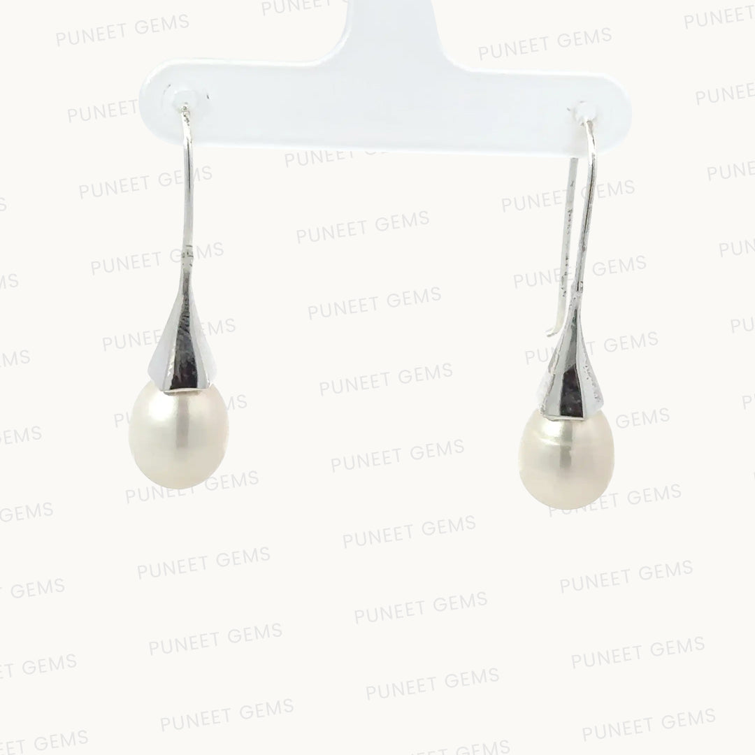 Elegant Silver Moti Tops (Pearl Stud Earrings) β 925 Sterling Silver | Timeless & Minimalist Jewelry