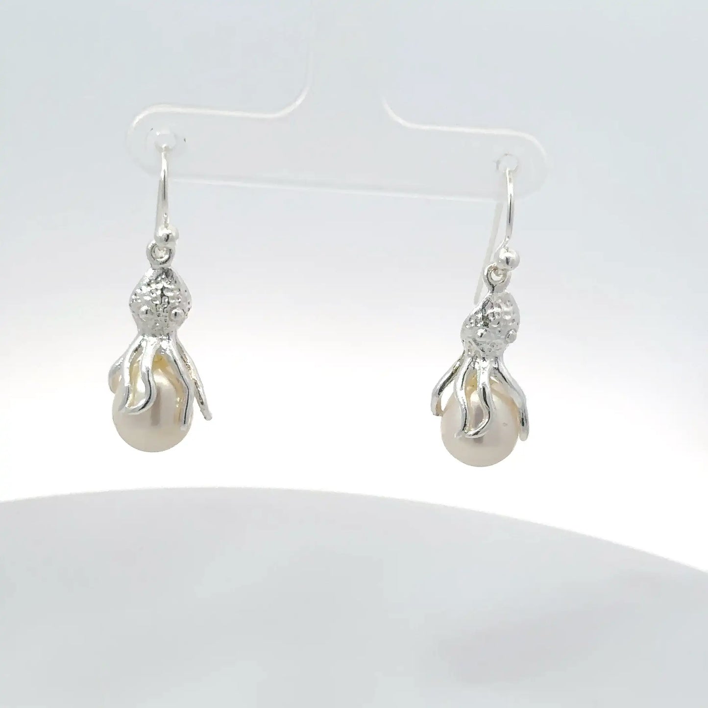 Elegant Silver Moti Tops (Pearl Stud Earrings) β 925 Sterling Silver | Timeless & Minimalist Jewelry
