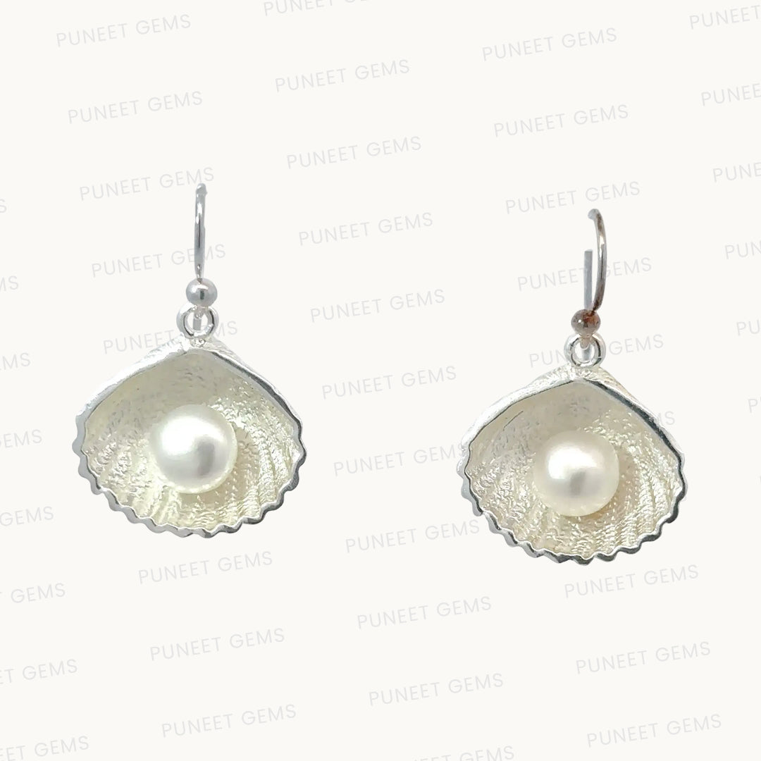 Elegant Silver Moti Tops (Pearl Stud Earrings) β 925 Sterling Silver | Timeless & Minimalist Jewelry