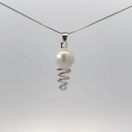 Natural Moti (Pearl) Pendant in Pure Silver – Certified Moon Gemstone for Peace & Emotional Balance