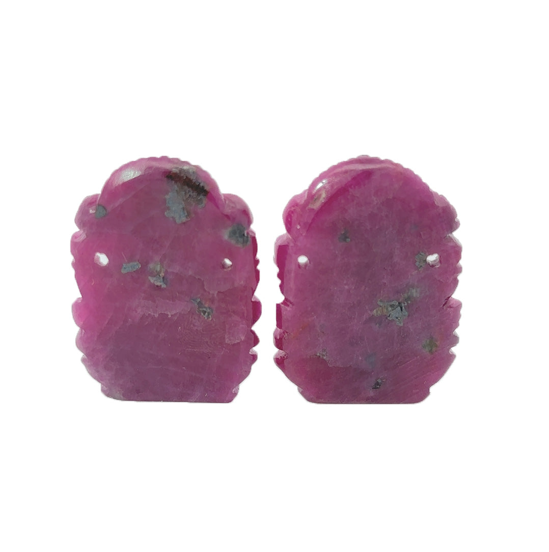Natural Ruby Lakshmi & Ganesh Ji Figure – Divine Blessings of Wealth, Wisdom & Prosperity 187.47 CT