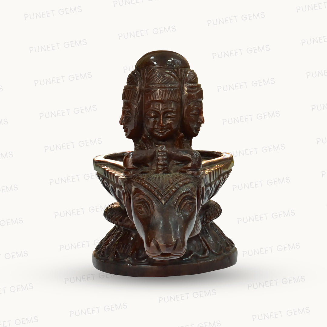 Gomed (Hessonite) Shivling Figure – Powerful Vedic Energy in Sacred Stone 3.680 kg