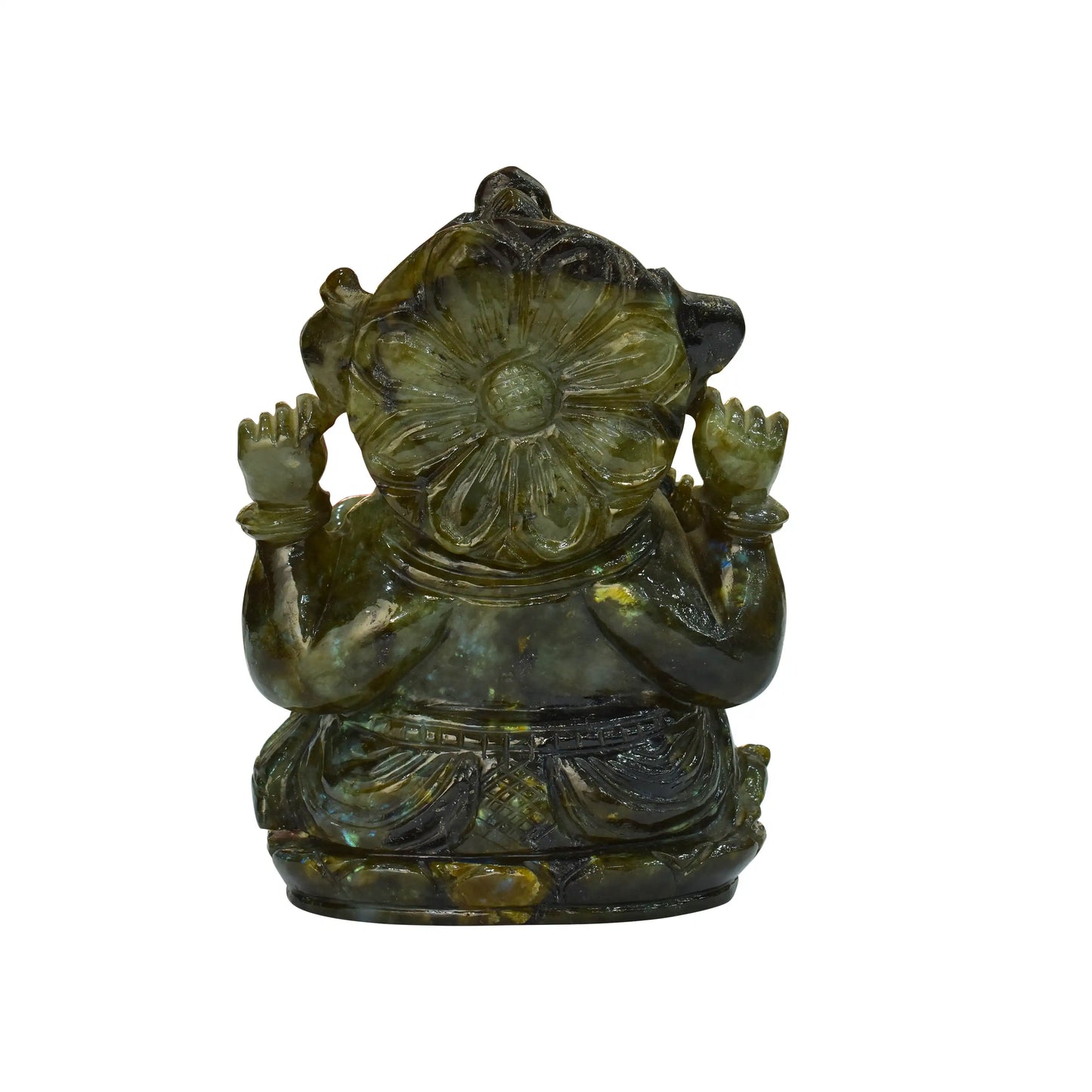 Labradorite Ganesh Ji Figure – Mystical Energy with Divine Blessings 2.055 kg