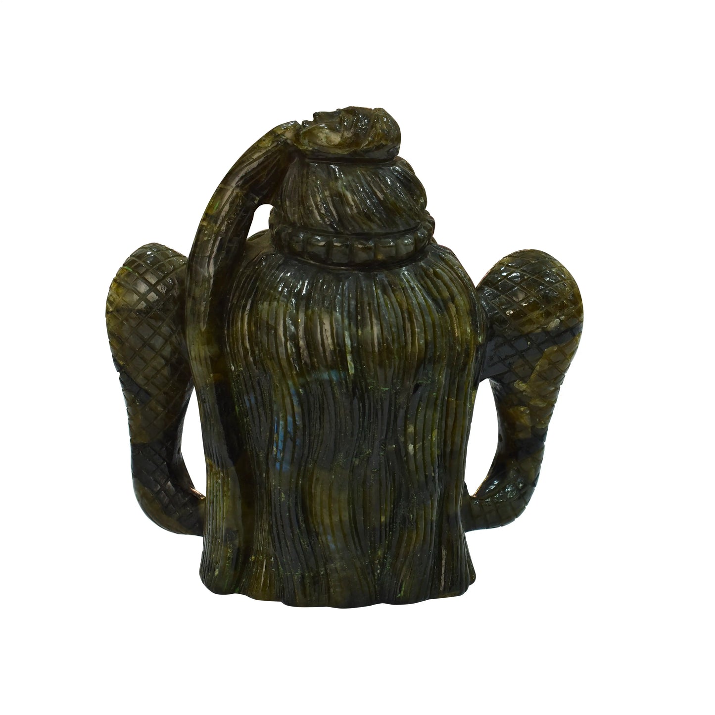 Labradorite Shiv Ji Figure – Divine Energy in Natural Stone 1.715 kg