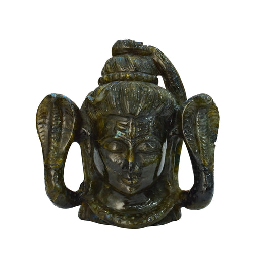 Labradorite Shiv Ji Figure – Divine Energy in Natural Stone 1.715 kg