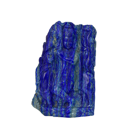 Lapis Lazuli Krishna Ji Figure – Divine Grace in Royal Blue Gemstone 4.016 kg