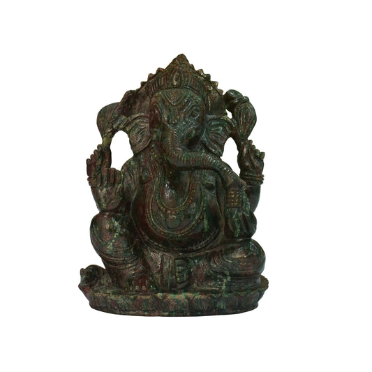 Natural Ruby Ganesh Ji Figure – Sacred Elegance in Genuine Gemstone 3.155 kg