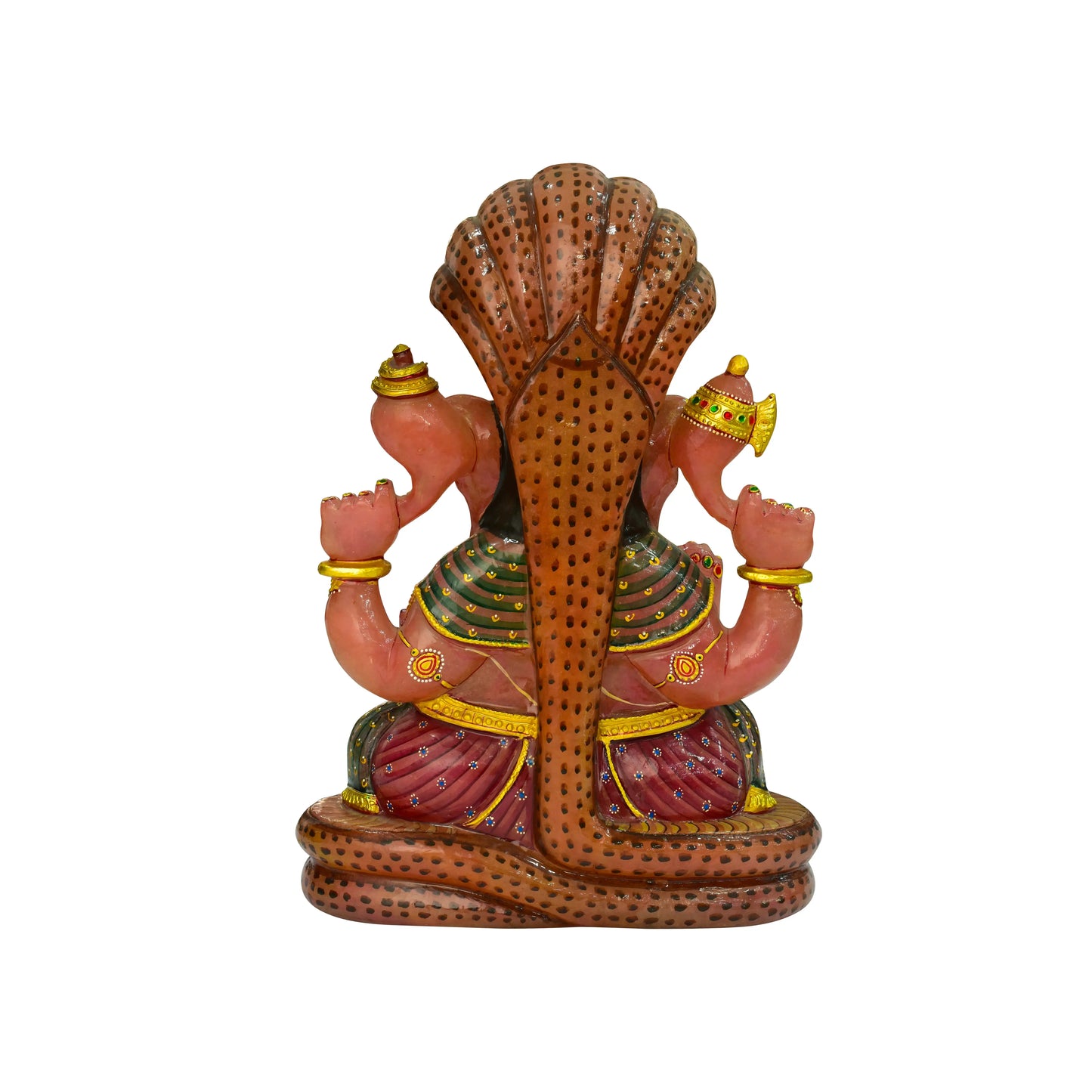 Natural Ruby Ganesh with Gold Polish – Handcrafted Spiritual Elegance 7.271 kg