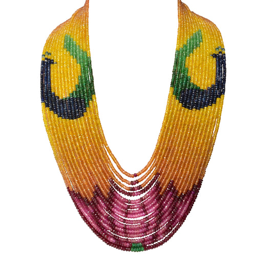 Rainbow Peacock Mala 699.95 CT