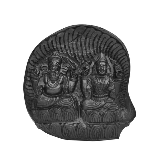 Shaligram Laxmi Ganesh with Sudarshan Chakra Figure