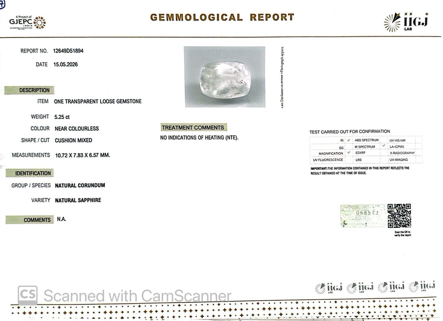 Natural Blue Sapphire (Neelam) – Power, Protection & Saturn’s Blessing 5.25 CT