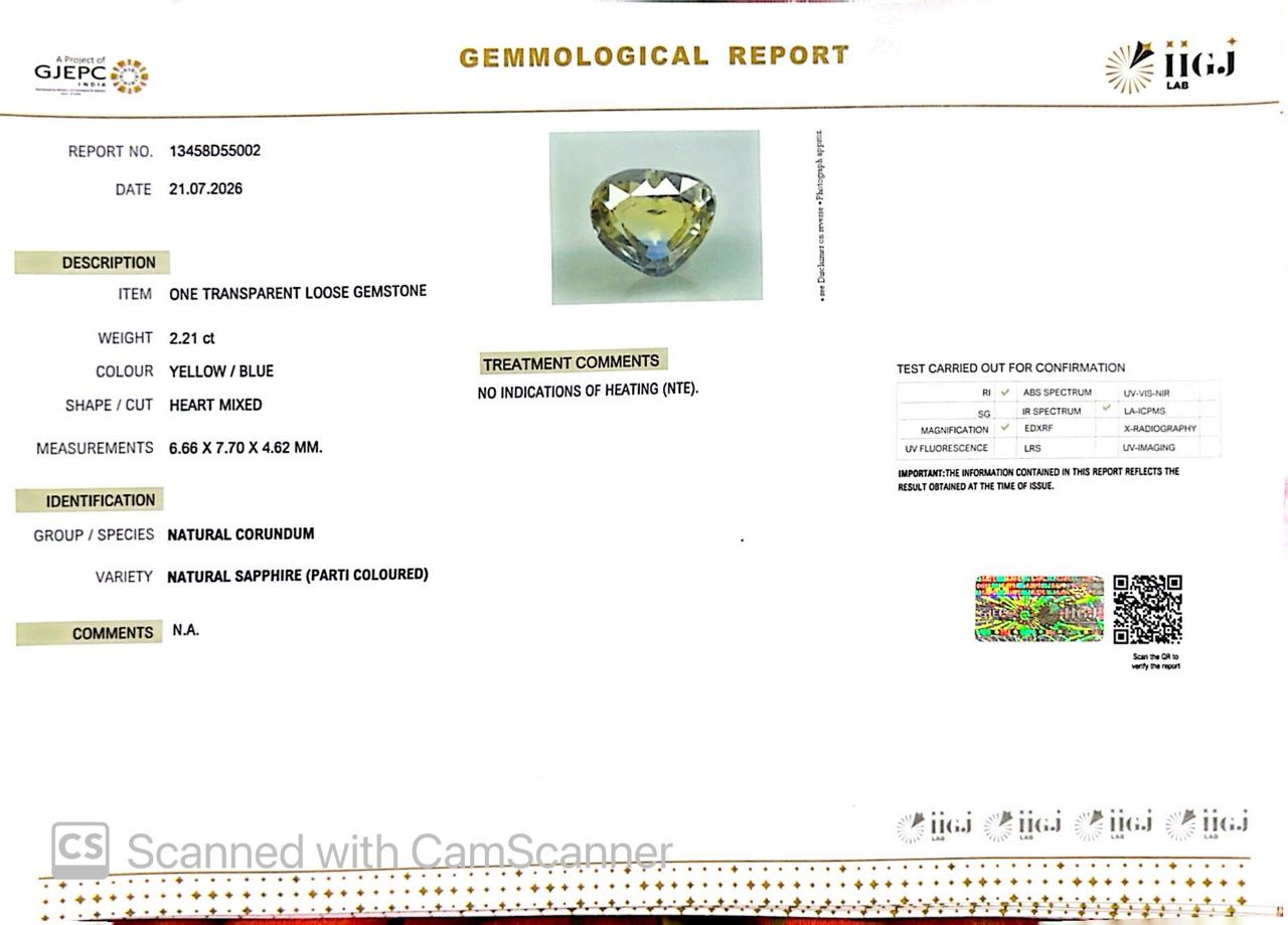 Pitambari Gems – Dual Power of Jupiter & Saturn in One Divine Stone 2.21 CT