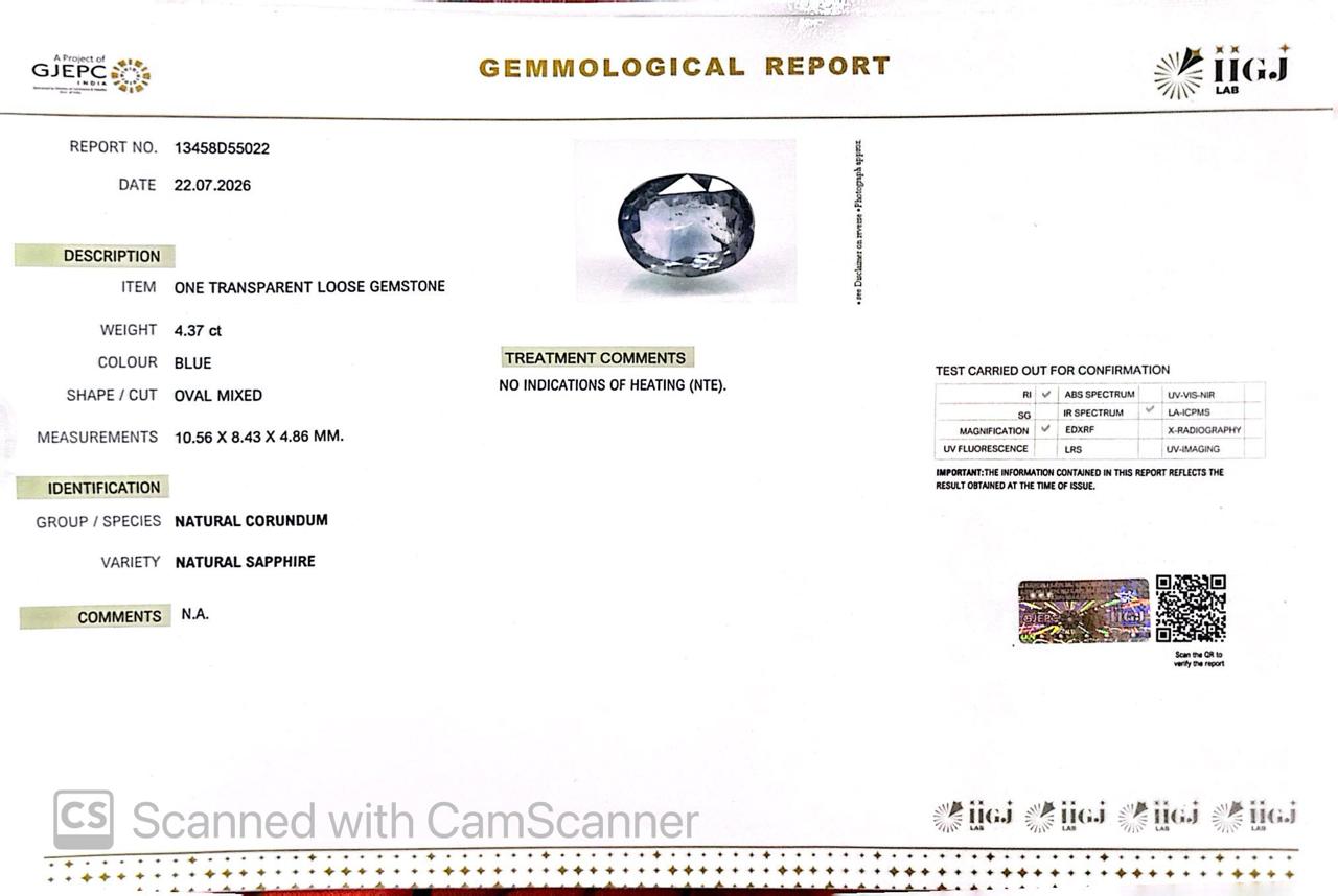 Pitambari Gems – Dual Power of Jupiter & Saturn in One Divine Stone 4.37 CT
