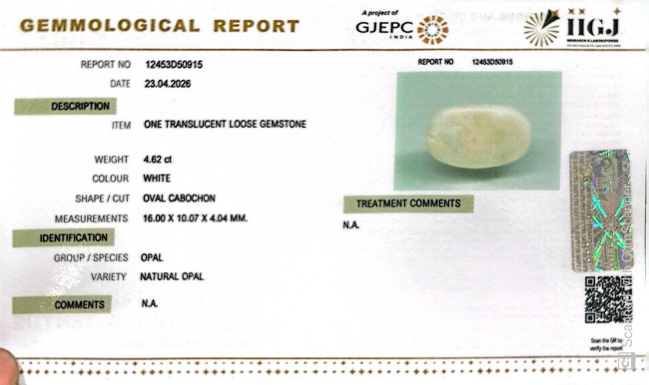 Australian Opal – The Gem of Radiant Fire, Rarity & Intuition 4.62 CT
