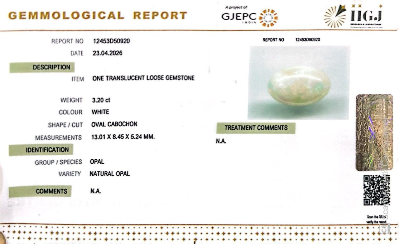 Australian Opal – The Gem of Radiant Fire, Rarity & Intuition 3.20 CT