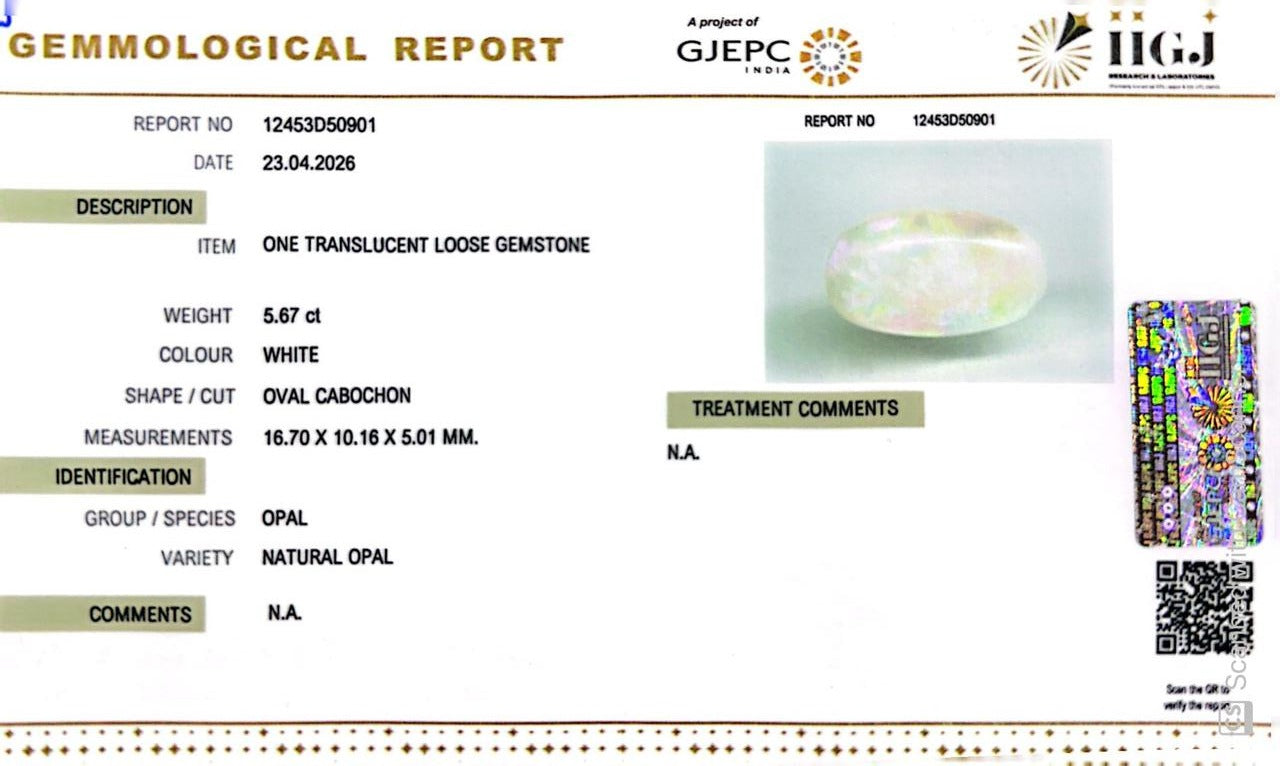 Australian Opal – The Gem of Radiant Fire, Rarity & Intuition 5.67 CT