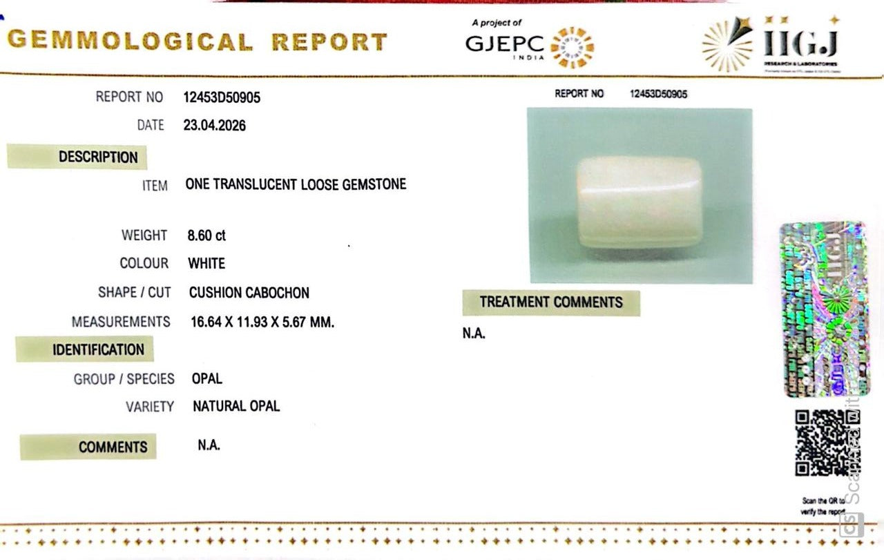 Australian Opal – The Gem of Radiant Fire, Rarity & Intuition 8.60 CT
