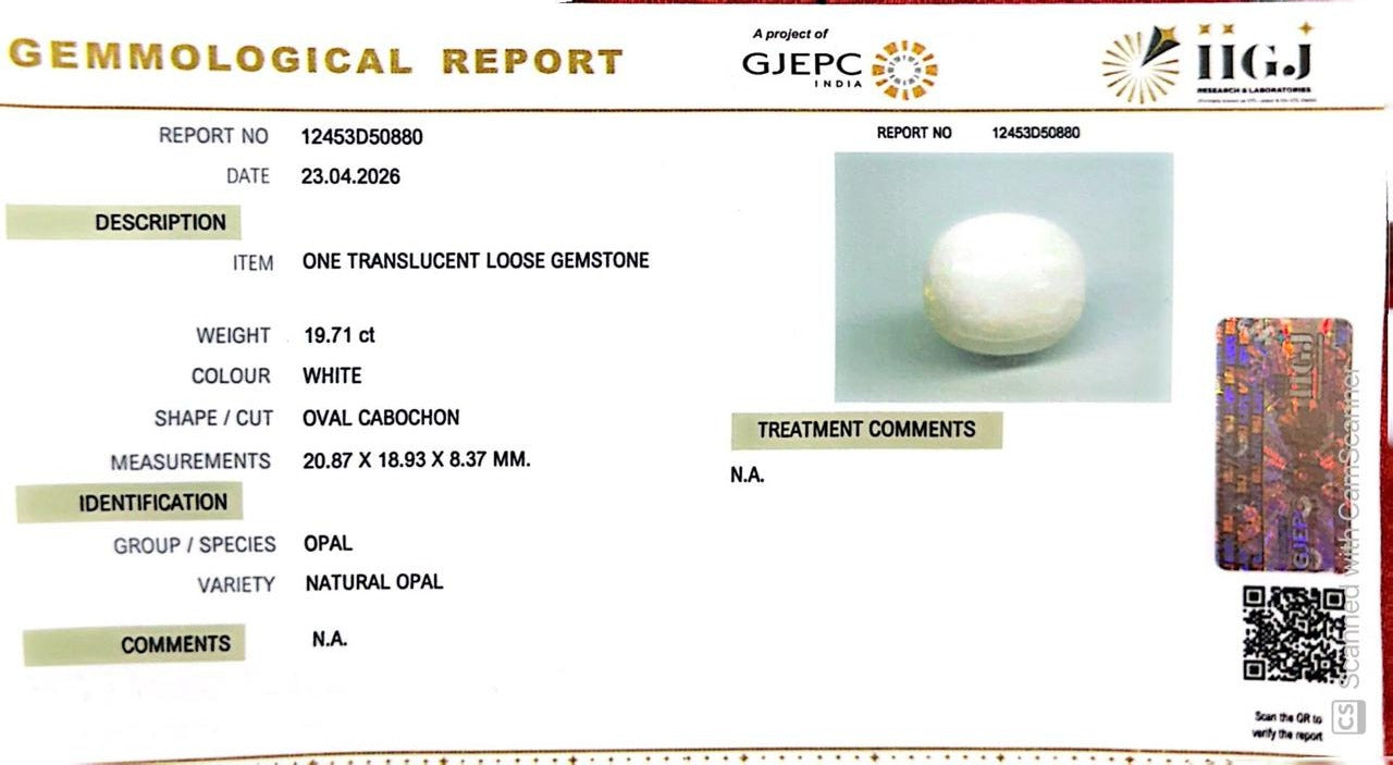 Australian Opal – The Gem of Radiant Fire, Rarity & Intuition 19.71 CT