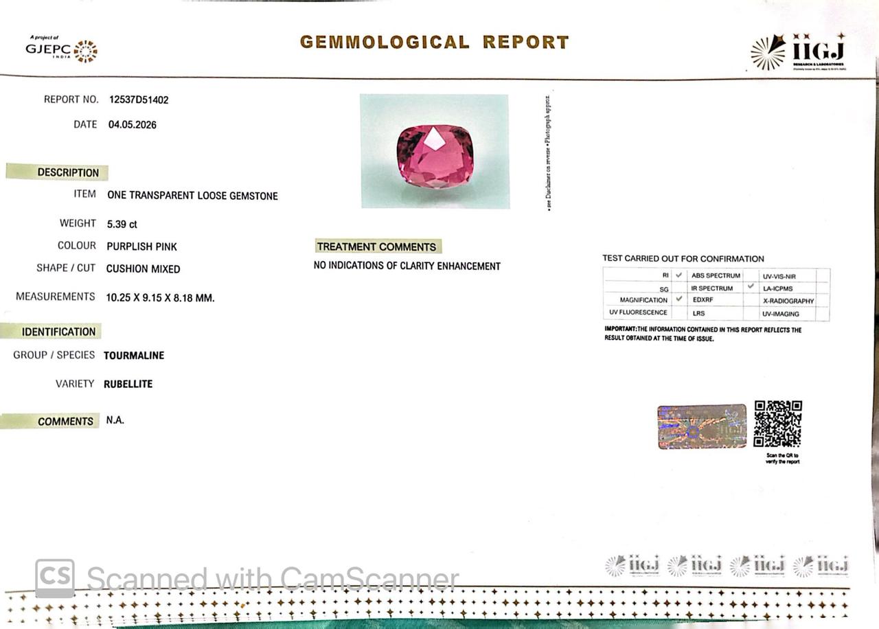 Pink Tourmaline – Natural Crystal of Love, Healing & Emotional Balance 5.39 CT