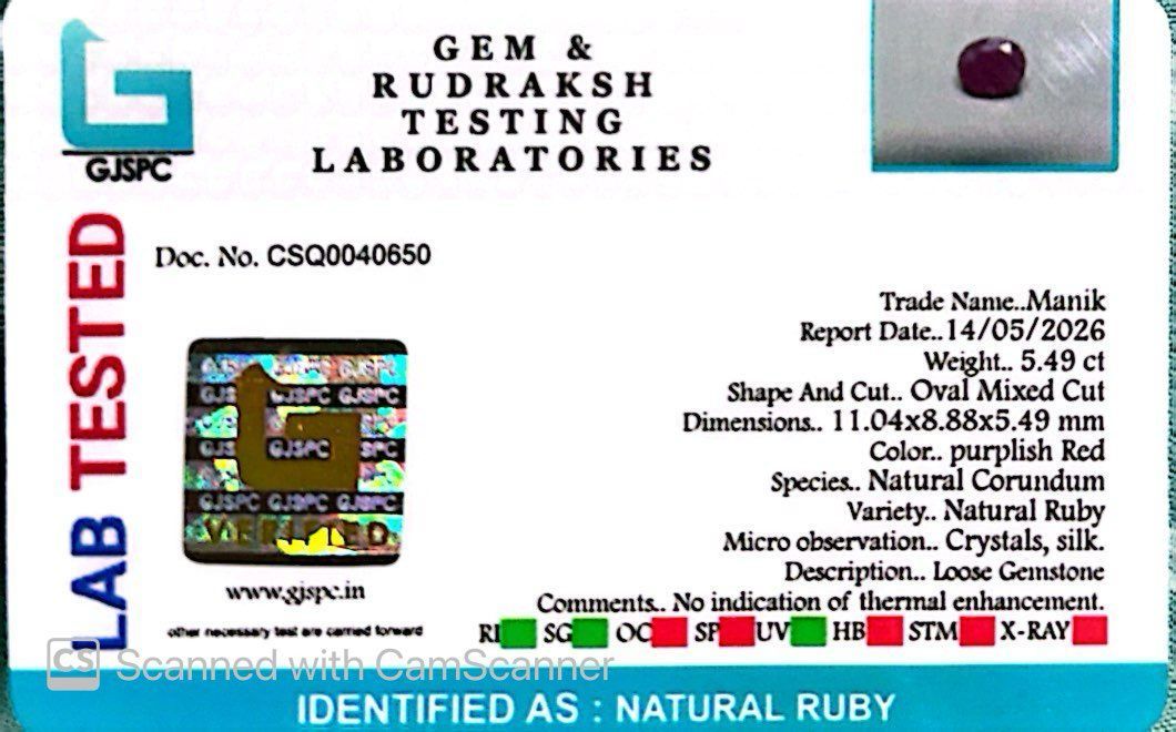 Natural Ruby Gemstone – The King of Gems 5.49 CT