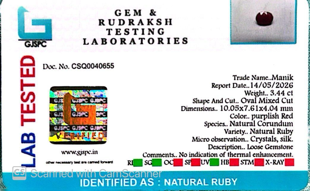 Natural Ruby Gemstone – The King of Gems 3.44 CT