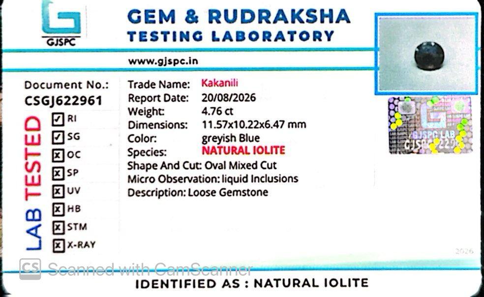 Iolite Stone – Natural Gemstone for Clarity, Confidence & Inner Balance | 4.76 CT