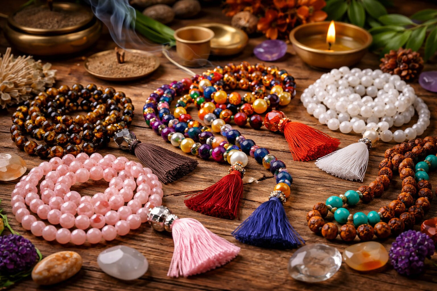 Buy Gemstone Mala Collection Online India – Spiritual Gemstone Malas by Puneet Gems