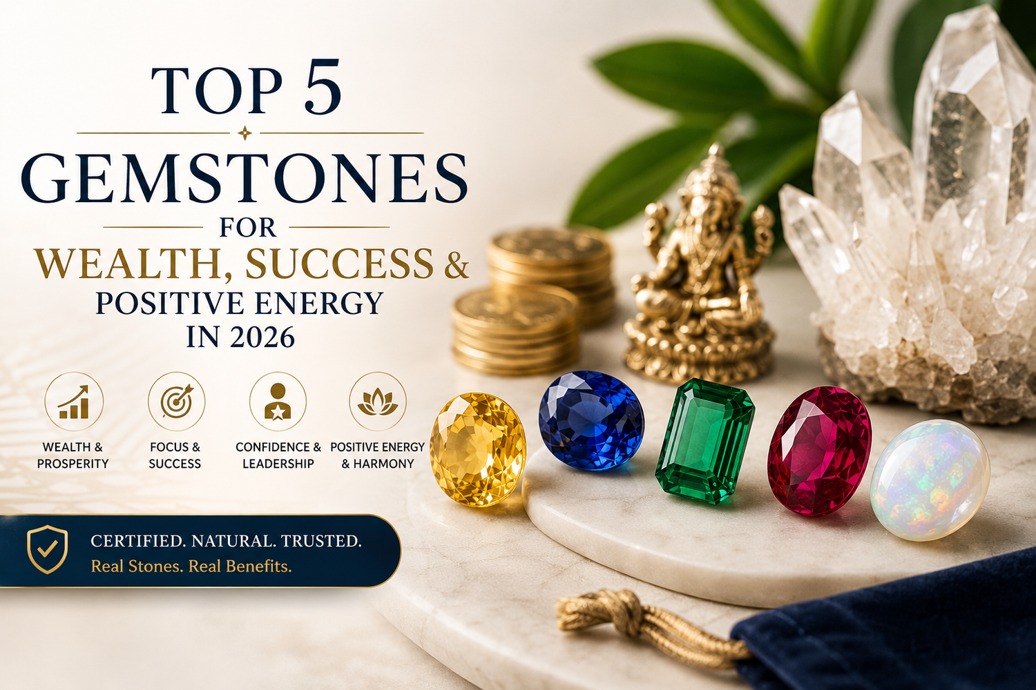 Top 5 Gemstones for Wealth, Success & Positive Energy in 2026